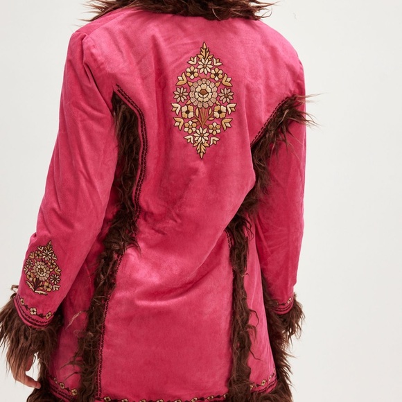 ⭐️Hold⭐️ Spell & Gypsy Collective Joplin Jacket Shearling Pink Hypnotic - Picture 6 of 13
